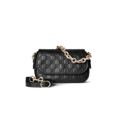 GUCCI GG EMBLEM SMALL SHOULDER BAG 847448 (20.5*13*7cm)